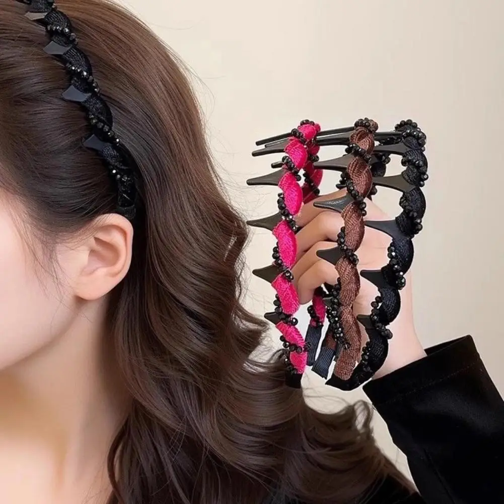 

Bridal Hair Accessory High Skull Rhinestone Hairband Elegant Rhinestone Hairband Set for Women Vintage Bridal Hair for Girls