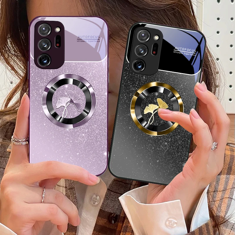 

Luxurious Ginkgo Leaves For Samsung M02 12 Note 8 9 10 20 A 01 A02 A03 Core 04 A05 06 10 12 13 14 15 A16 glass Ultra phone case
