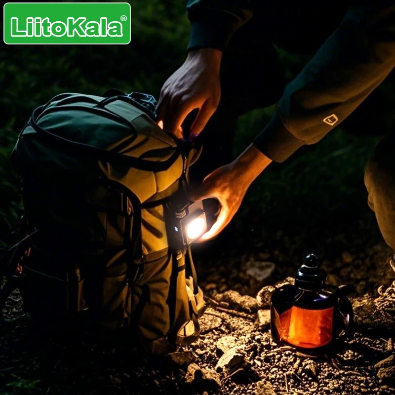 LiitoKala new keychain light 120-3500LM rechargeable flashlight multifunctional portable 3000mAh battery work light image 4