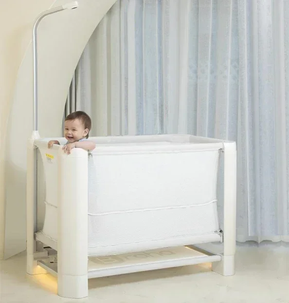 High-End Smart Baby Crib Splicing Newborn Electric Adjustable Mobile Multi-Functional Care Diaper-Changing Table