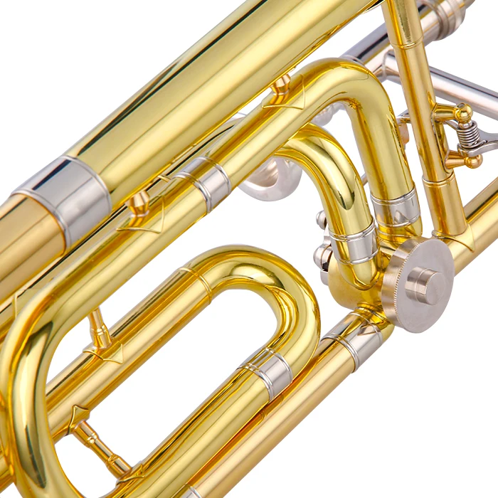 Tenor Trombone BB Tone Brass Body Professional Wind Instrument For Band Music Practice