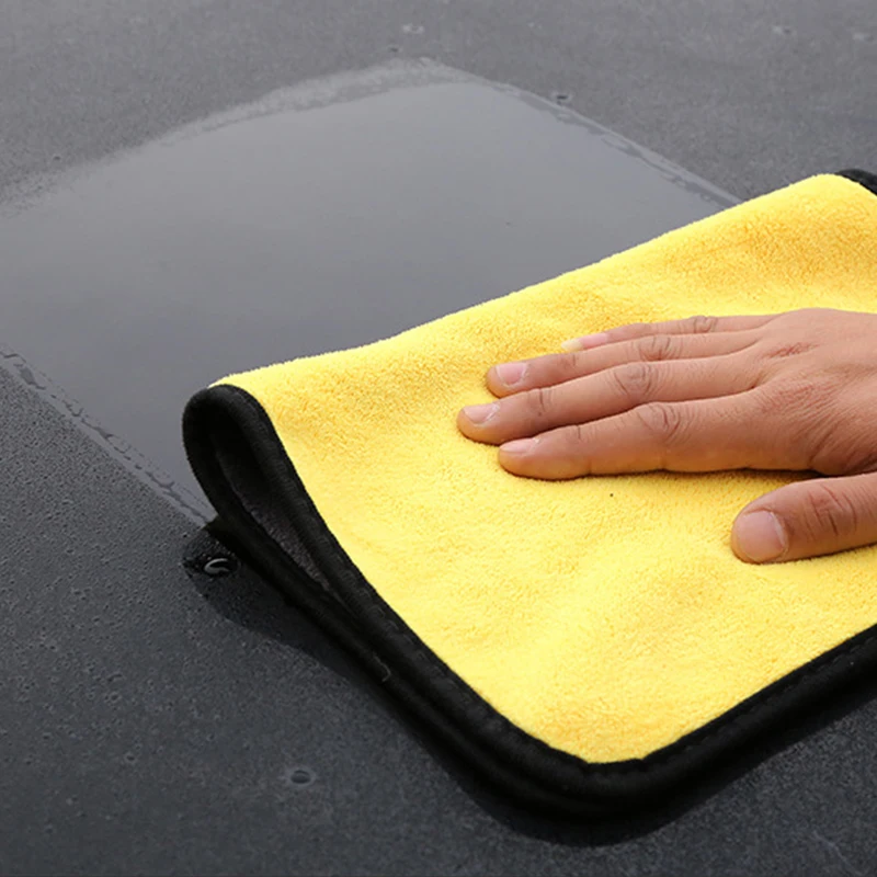 Coral Wool Car Wash Towel Thickened Absorbent Double Waxed Car Wash Cloth Pet Towel Car Wash Glass Cleaning Car Wash Supplies