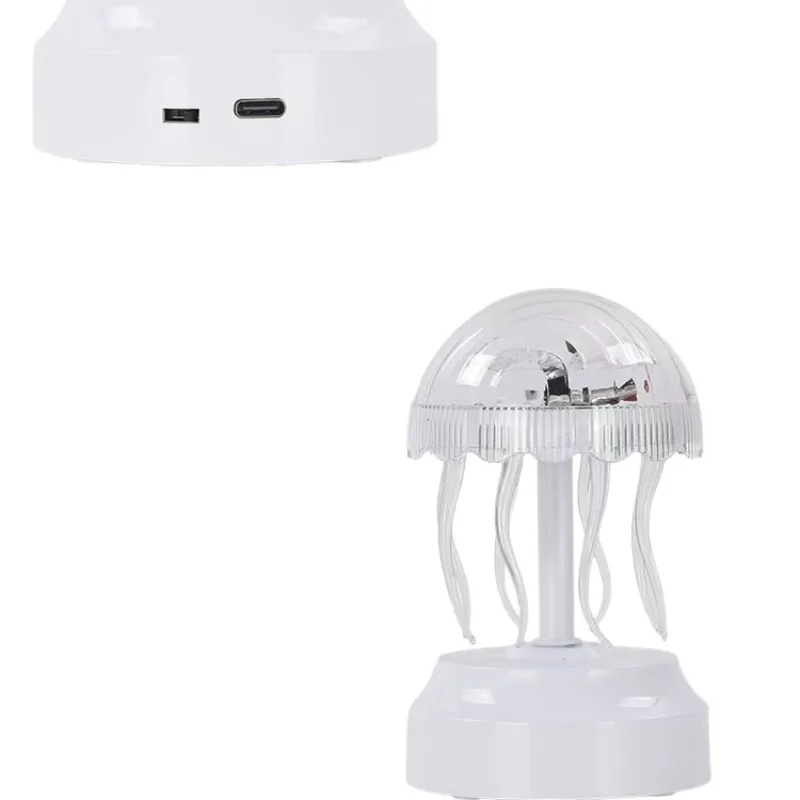 Интеллектуальный цветной атмосферный светильник, вращающийся на 360 градусов пульт дистанционного управления, ночник, красочный креативный проекционный светильник в виде медузы