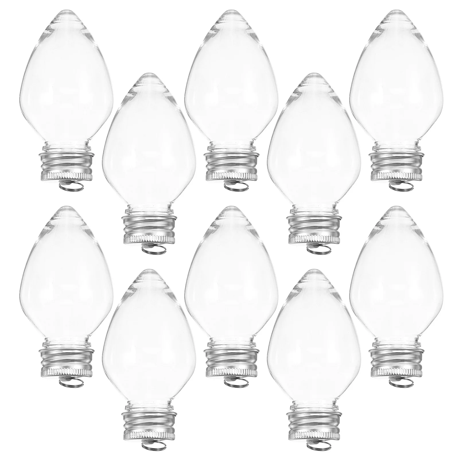 Adorno colgante de piezas para decoración de botellas de Navidad, cajas de dulces de agua transparente para niñas, 820x500x500cm, vacía para mascotas, 10 unidades