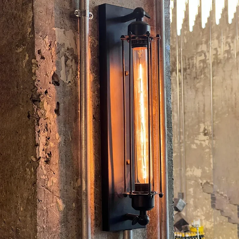 Modern Nordic Flute Unique Rustic Mounted Iron LED Wall Lamps Creative Lights for Balcony Bedroom Home Decoration Chandelier