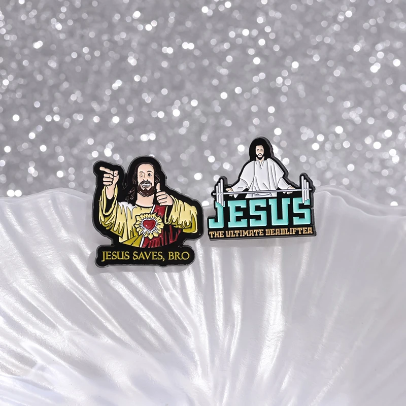 Jesus Is The Answer Enamel Pins Custom Funny GOD Jesus Saves, Bro Brooches Brooches Lapel Badge Jewelry Gift Wholesale