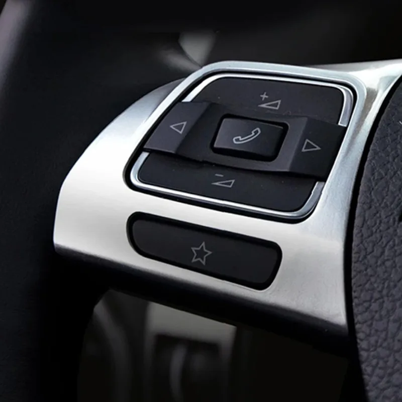 مناسبة لسيارة Volkswagen Golf Mk6 Passat B7 CC غطاء ديكور لعجلة قيادة السيارة #3