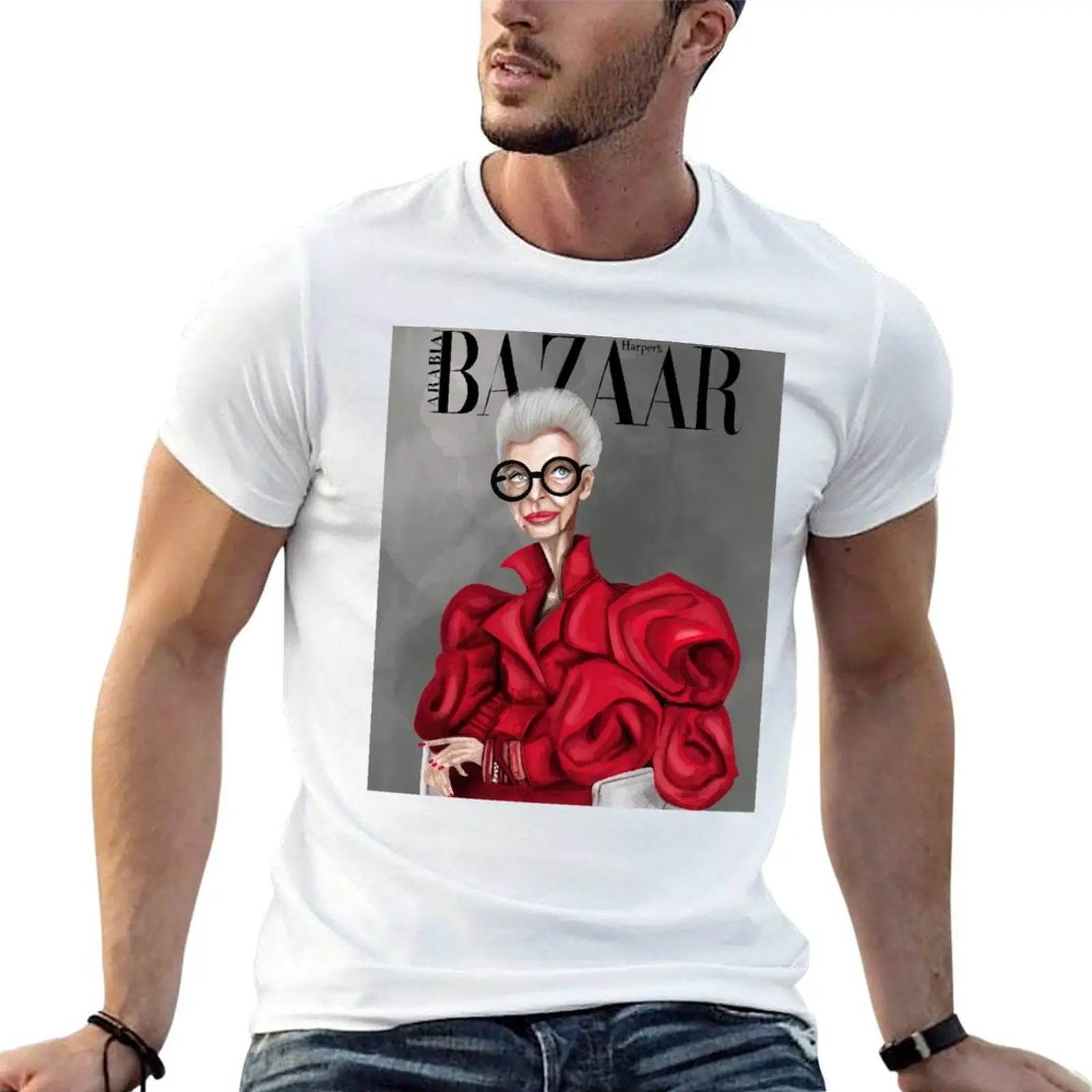 

Iris Apfel is 100 - Magazine cover T-Shirt t shirt man designer cotton t shirts high quality man t shirts for men T-shirt
