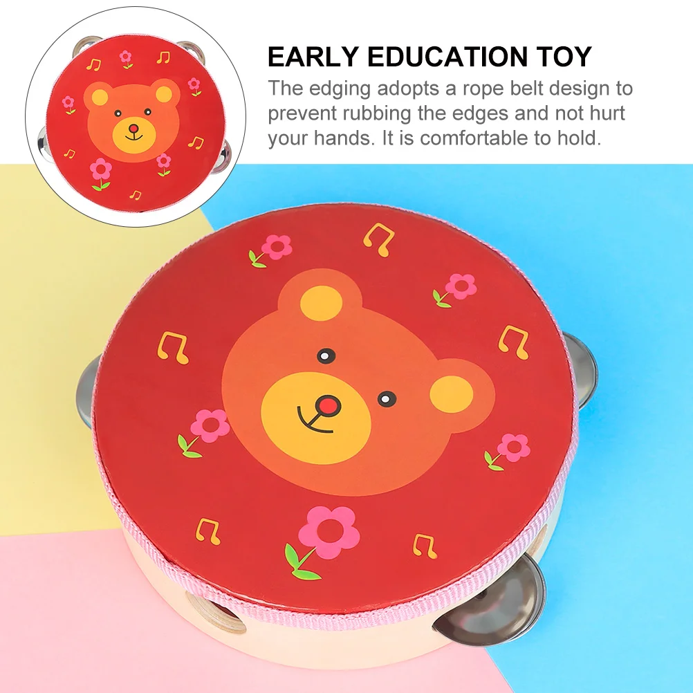 핸드 탬버린 어린이 음악 장난감 360도 표면 밝은 색상 어린이 드럼 악기 유치원 장난감