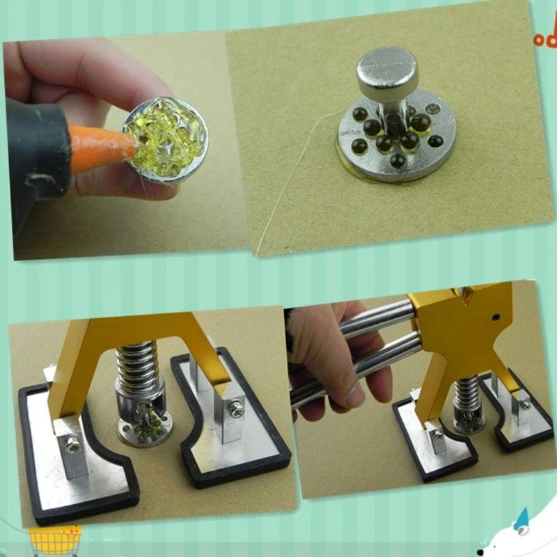 

Автоматический набор инструментов, алюминиевые вкладки для съемника клея для вмятин автомобиля, безпокрасочный ремонт вмятин