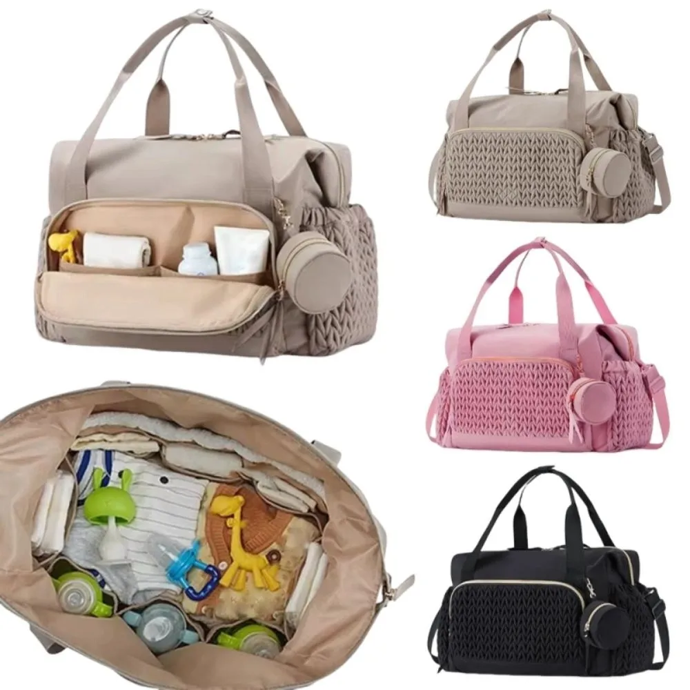 

Multifunctional Mommy Diaper Bag Large Capacity Wear-resistant Baby Stroller Organizer with Insulated Pocket Changing Pad