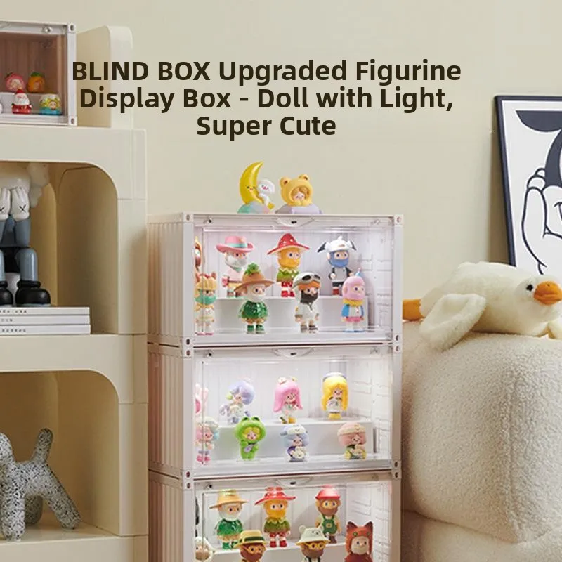 Transparent Dustproof Display Storage Box Container for Figurines Dolls Home Use Organizer Box Simplistic Plastic Material