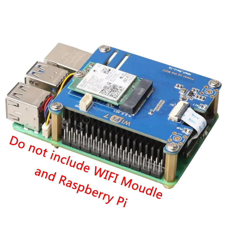 Raspberry Pi 5 PCIe to WIFI7 Adapter Board HAT Pi5 For Google TPU BE200 AX210 AI