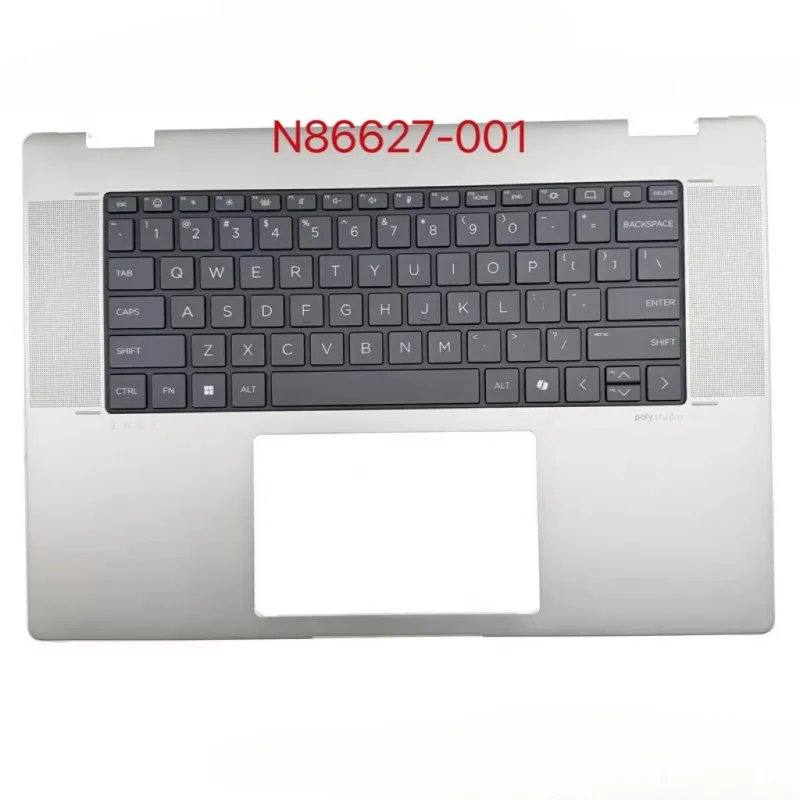 M  New Palmrest Upper Case US Backlit Keyboard For HP Envy x360 16-ad 16-ac 2-in-1  silvery N86627-001