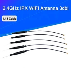 5Pcs/lot 2.4GHz WIFI Antenna 3dbi UF.L IPX Connector Brass Inner Aerial 15cm Length 1.13 Cable HLK-RM04 ESP-07