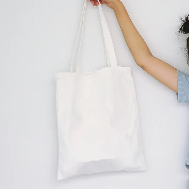 Personal Customize Tote Bag Women Shopping Bags Add Your Text Print Design Pictures Cotton Eco Grocery Shopper Bags