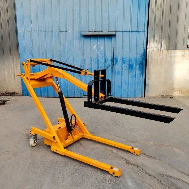 Hydraulic forklift hand-pushed electric lifting and unloading handling forklift small forklift