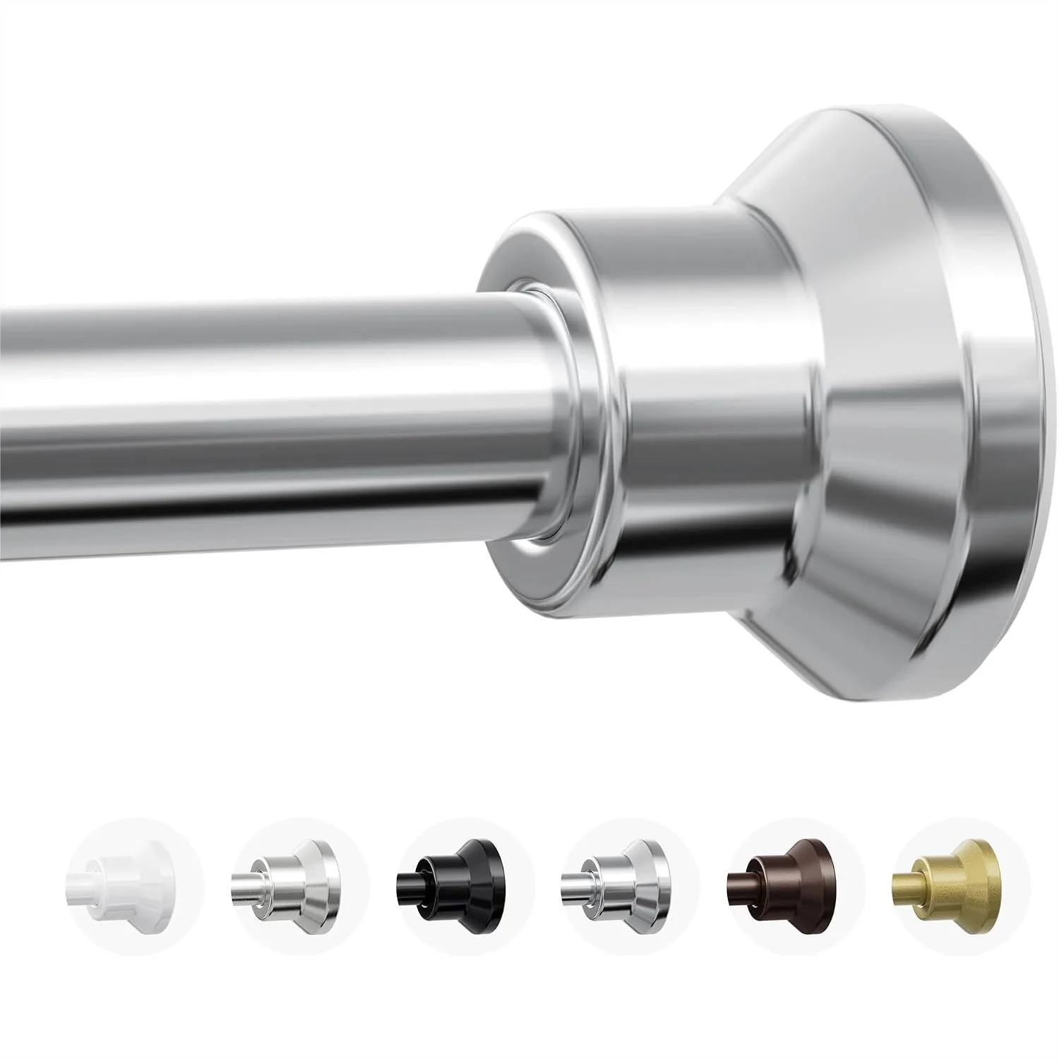 Adjustable Tension Shower Curtain Rod 31-76 Inch Heavy Duty Rust-proof No Drilling for Bathroom Silver