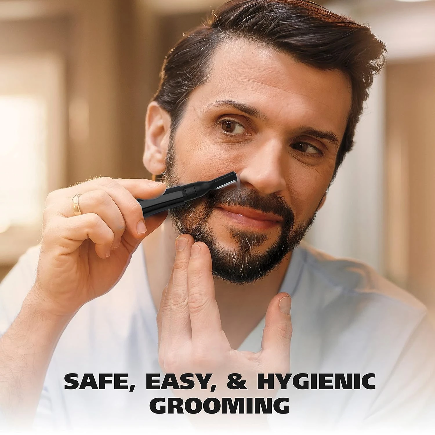 VGR قابل للغسل الأنف الشعر المتقلب اللحية الوجه الشعر المتقلب الحاجب الكهربائية الحاجب الأنف المتقلب 2 في 1 قابلة للشحن V-613