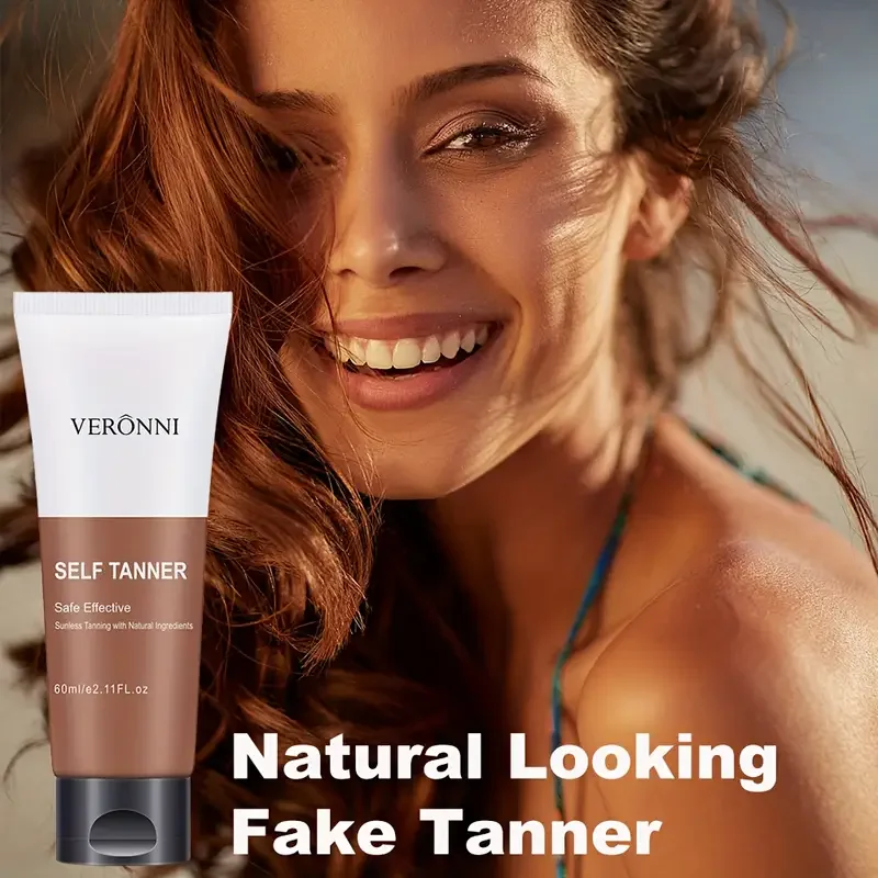 VERONNI Natural Body Tanning Cream Set with Application Glove - Quick Dry, Streak Free,Natural Tanning Lotion Body Care Products