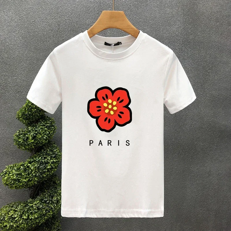 New Paris Printed Cotton Men\'s T-shirt Creative Printed High Quality Luxury Shirt Unisex Brand Top S-7XL Large