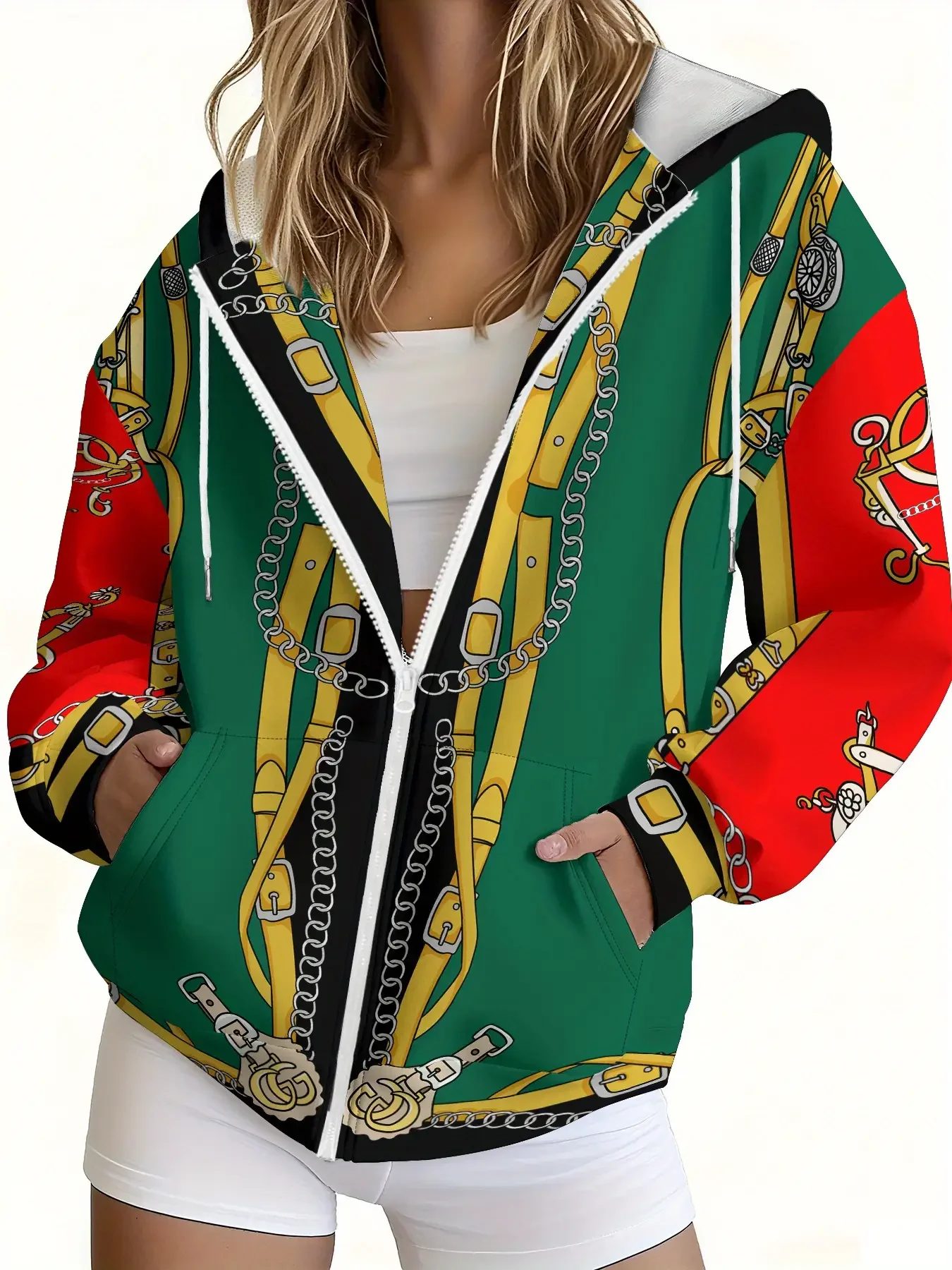 

Autumn and Winter New Internet Celebrity Versatile Coat Fashion Girls' Hoodie Women's Retro Elegant Style