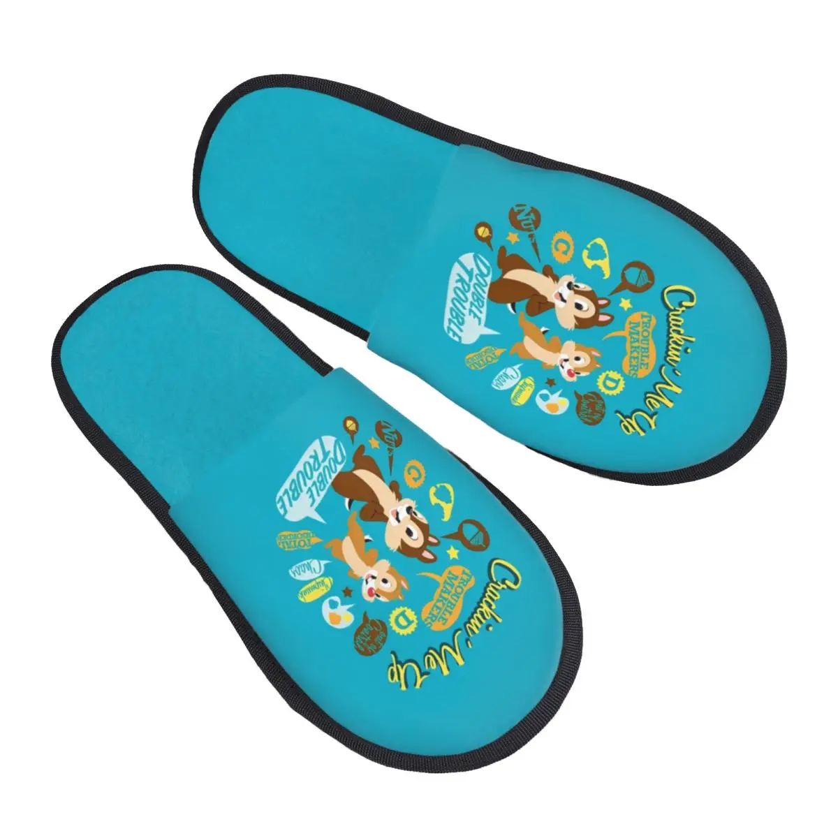 

Пользовательские гостевые тапочки Dale для спа-женщин, домашние тапочки с изображением белки и мультфильмов