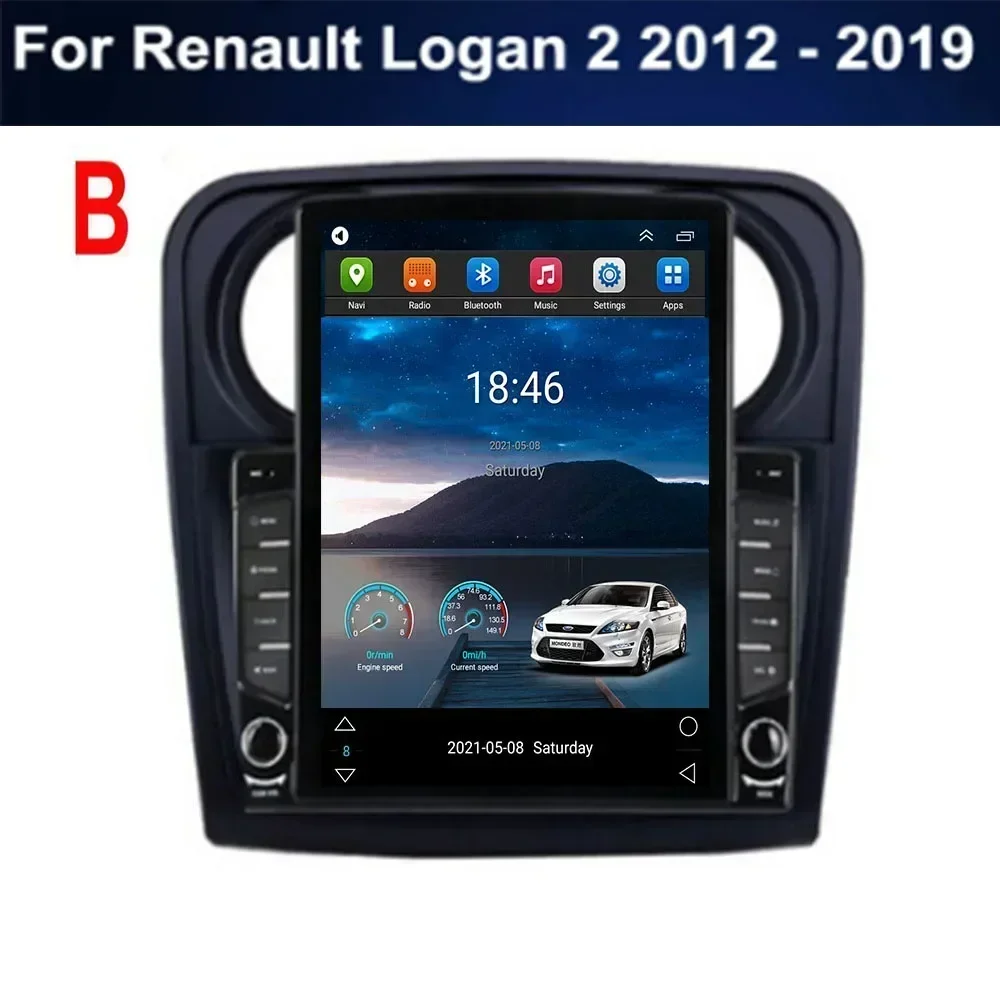 Android For Renault Logan 2 2012-2039 Sander 2 2014-2039 Tesla Type Car Radio Multimedia Video Player Navigation GPS RDS no dvd