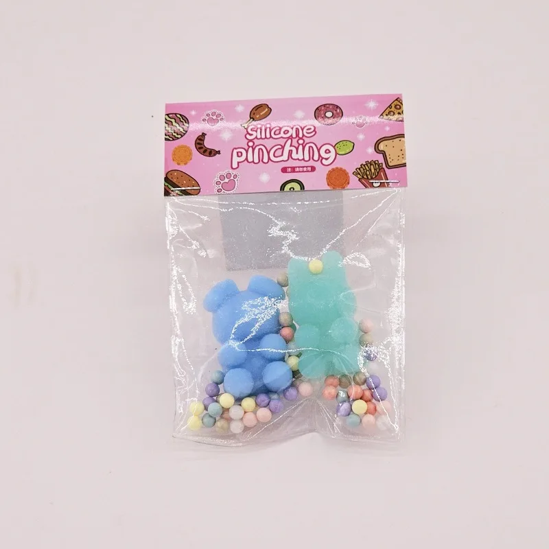 Jouets de dessin animé doux à presser pour enfants, ours mignon, lapin d'amour, coeur, jouets à rebond lent