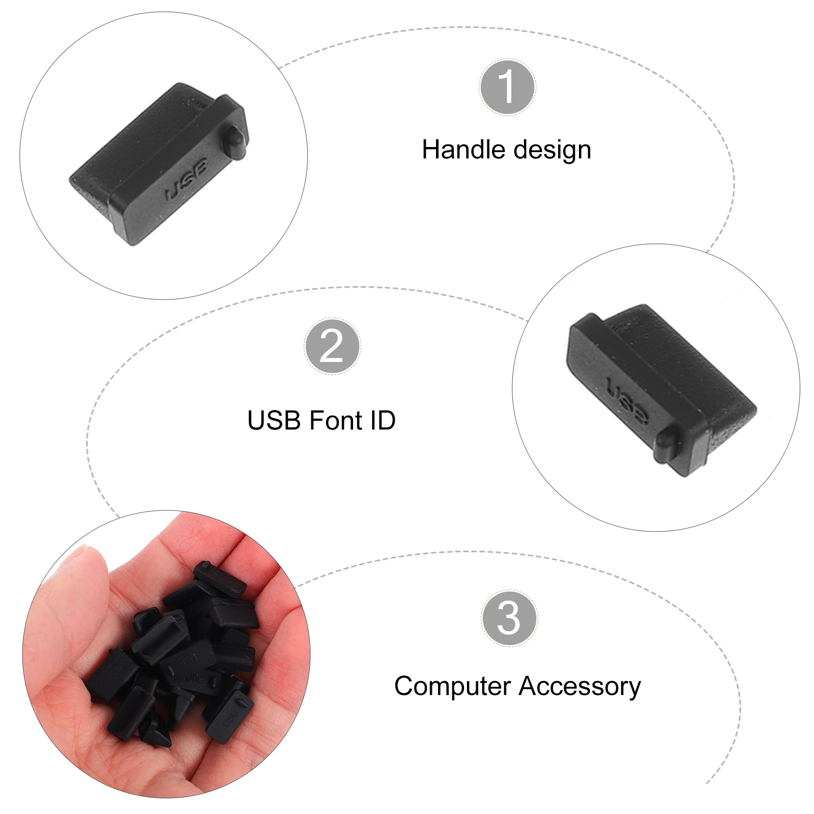 20 قطعة غطاء منفذ USB ملحقات سدادة الكمبيوتر التلفزيون التوصيل نهاية العرض الواقية