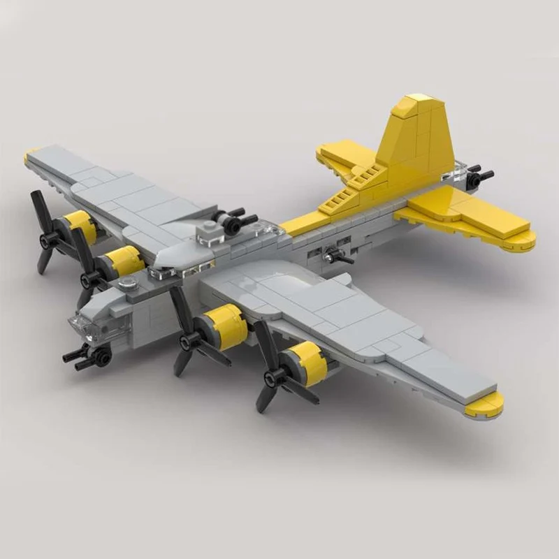 Yellow Tail Transport Plane Model MOC Building Bricks War Equipment Modular Technology Gifts Holiday Assemble Children Toys Suit