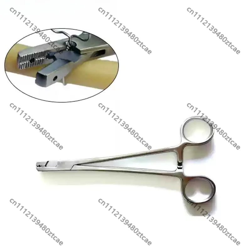 Stainless Steel Veterinary Multi‑Purpose Wire Ligature Eyelet Pliers, Small Animal Pet Fracture Repair Orthopedic Manual Surgica