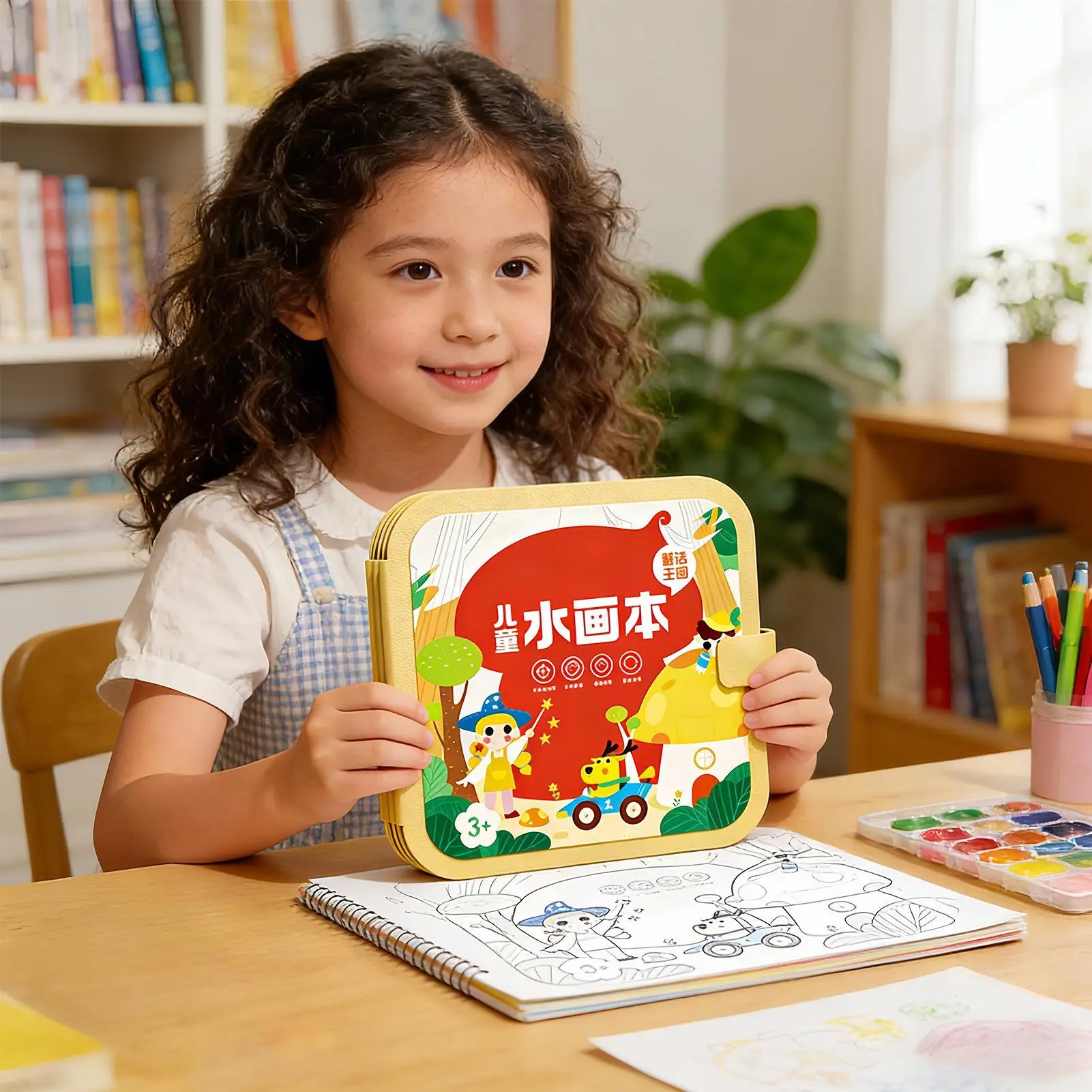 Bold And Easy Coloring Book Educational Drawing Activities Water Art Book For Children Girls Students Class Travel Halloween