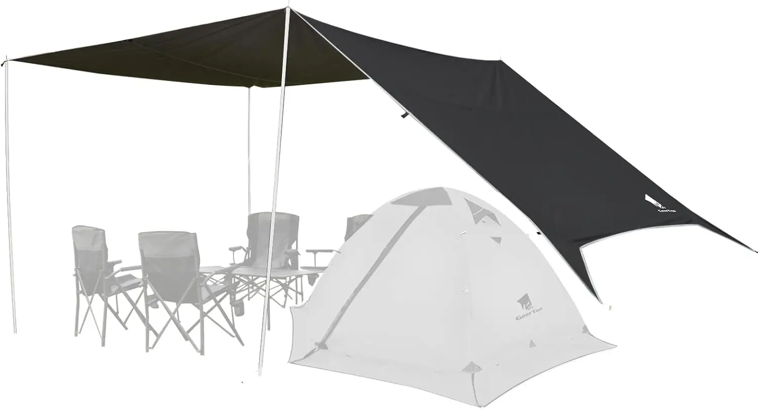 

Большой водонепроницаемый тент 17x10 футов для кемпинга, навес от дождя для гамака, портативное уличное укрытие и тент-навес