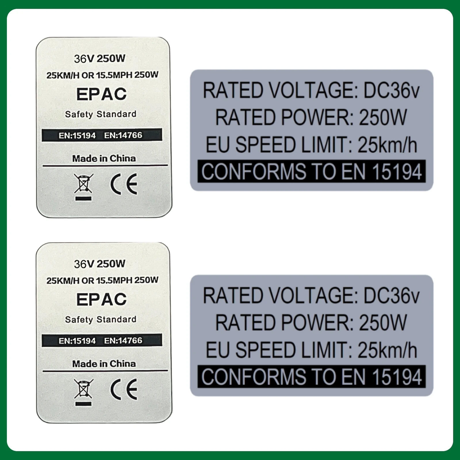 E-Bike-Aufkleber, 36V 48V 250W Elektrofahrrad-Etikett, kompatibel mit Bafang, Tongsheng und anderen Marken-Umbausätzen von 500W-1500W – Detail 4