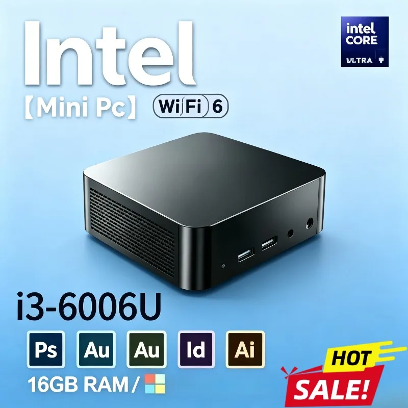 NEW Mini PC Intel Core i3-6006U Gaming Computer Desktop PC RAM 16GB SSD 1TB WiFi6 BT5.2 Portable Gamer PC