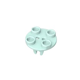 حامل عجلة Gobricks GDS-90214، لوحة، مستديرة 2 × 2 رفيعة مع مشابك متوافقة مع مكعبات بناء ليغو 2655 التقنية