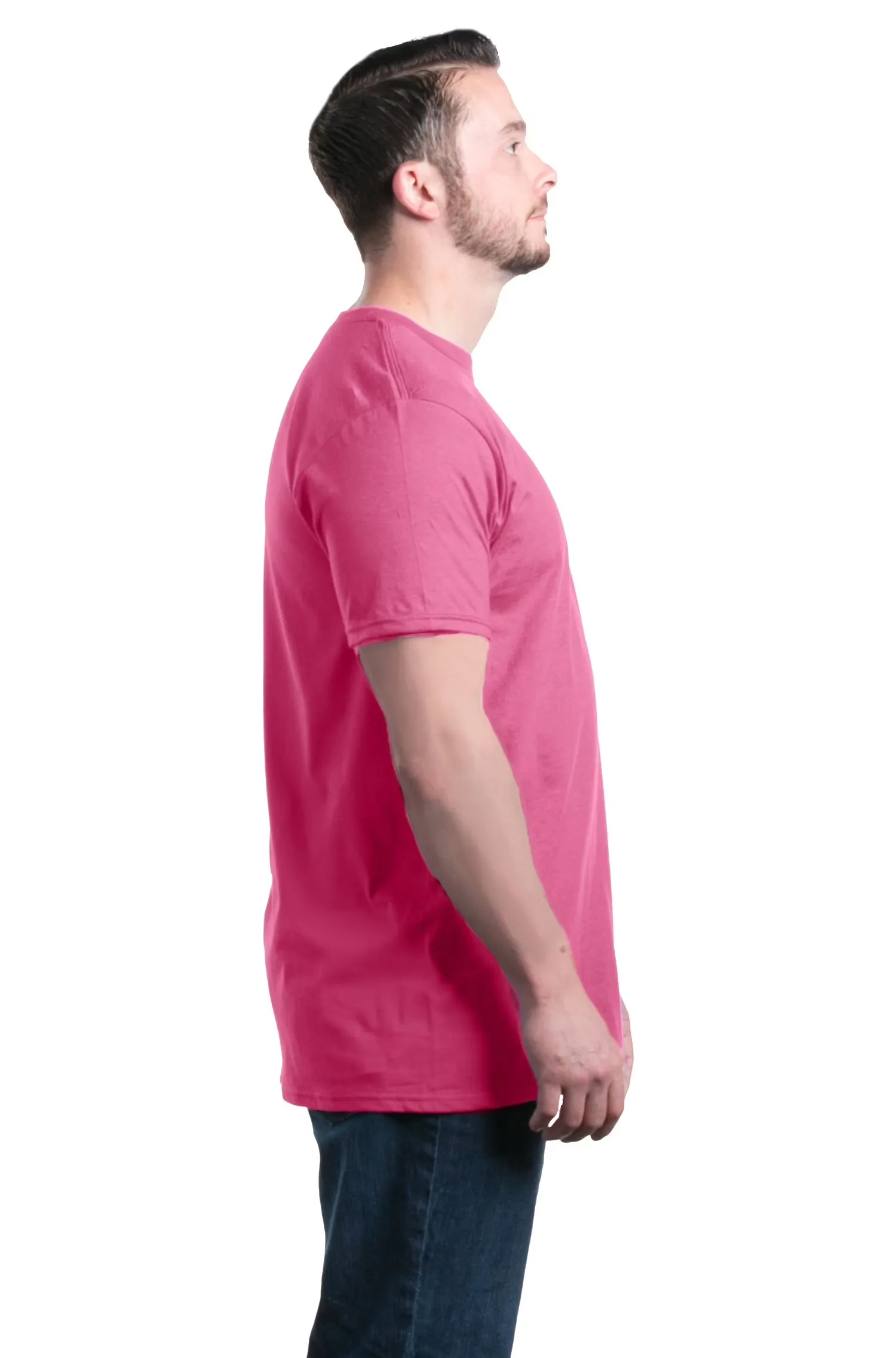 Shop4Ever Men's Funny Corgi Pocket Size Dog Lovers Graphic T-shirt X-Large Azalea Pink