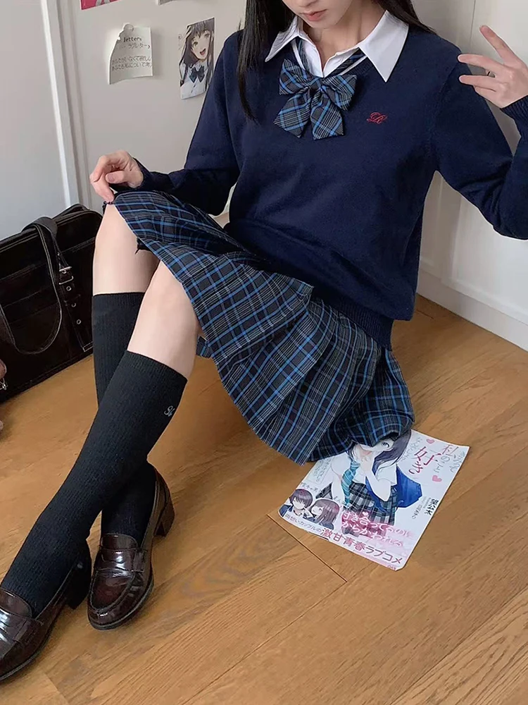 Jupes plissées à carreaux rétro japonais, taille haute, Preppy avec nœud, Mini jupes, uniformes originaux Jk, jupe trapèze pour écolières, été