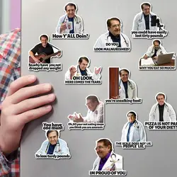 Doctor Fridge Magnet 12PCS Doctor Phrase Magnets Funny Kitchen Fridge Magnets for Refrigerator Car Motivational Diet Helper