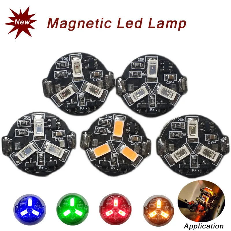 1pc Magnetic Control LED Lamp Model Anime DIY Landscape Modification LED Flashing Light High Intensity Colorful Light Diorama