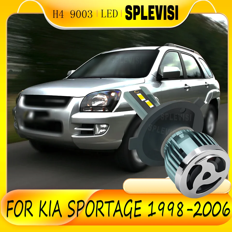 

No Tools Needed 9003 Upgraded High Low Beam LED Headlight Bulbs For Kia Sportage 1998 1999 2000 2001 2002 2003 2004 2005 2006