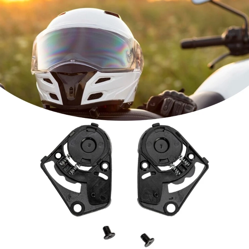 

1Pair Motorcycle Helmets Visors Gear Base Plate for Shaft 540 Replacement Face Shield Visors Base Helmets Accessories with Screw