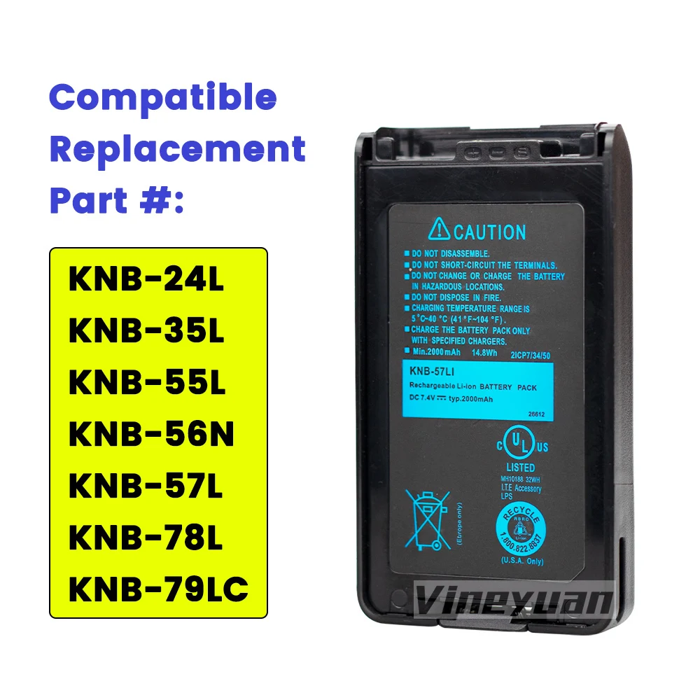 10PCS KNB-57L 2000mAh Ersatz Batterie für Kenwood NX-220 NX-320 TK-2140 TK-3160 TK-2170 TK-3140 KNB-55L KNB-35 Zwei Weg Radio