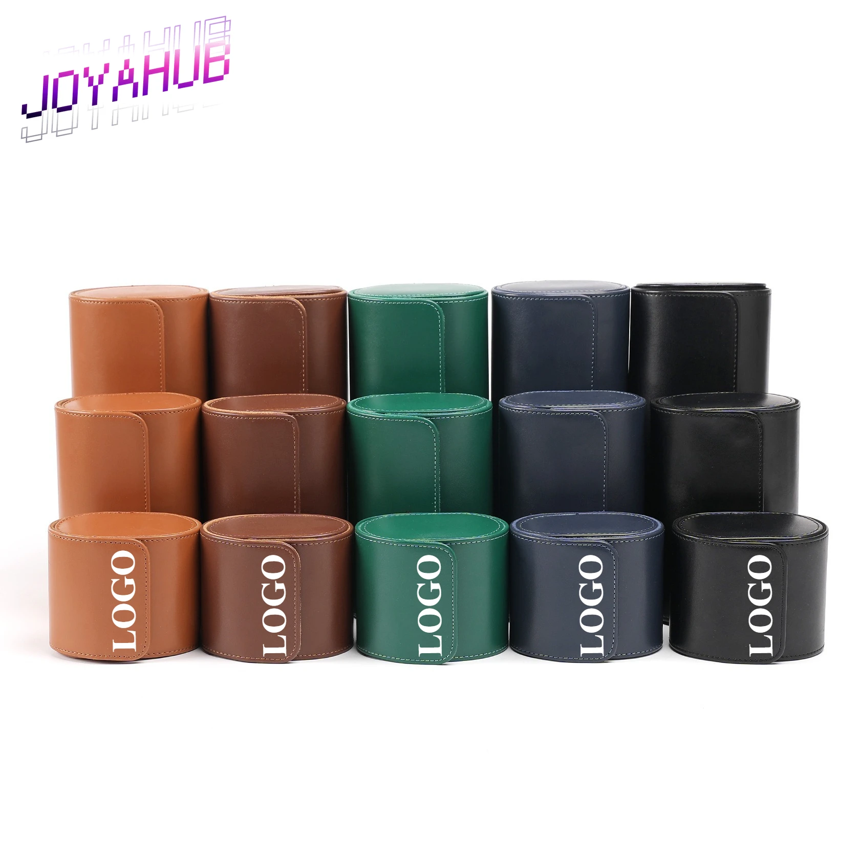 

Индивидуальный логотип Nappa, простая искусственная кожа, текстурированная коробка для часов, портативная дорожная коробка для хранения 1, 2, 3, упаковка для часов, подарок