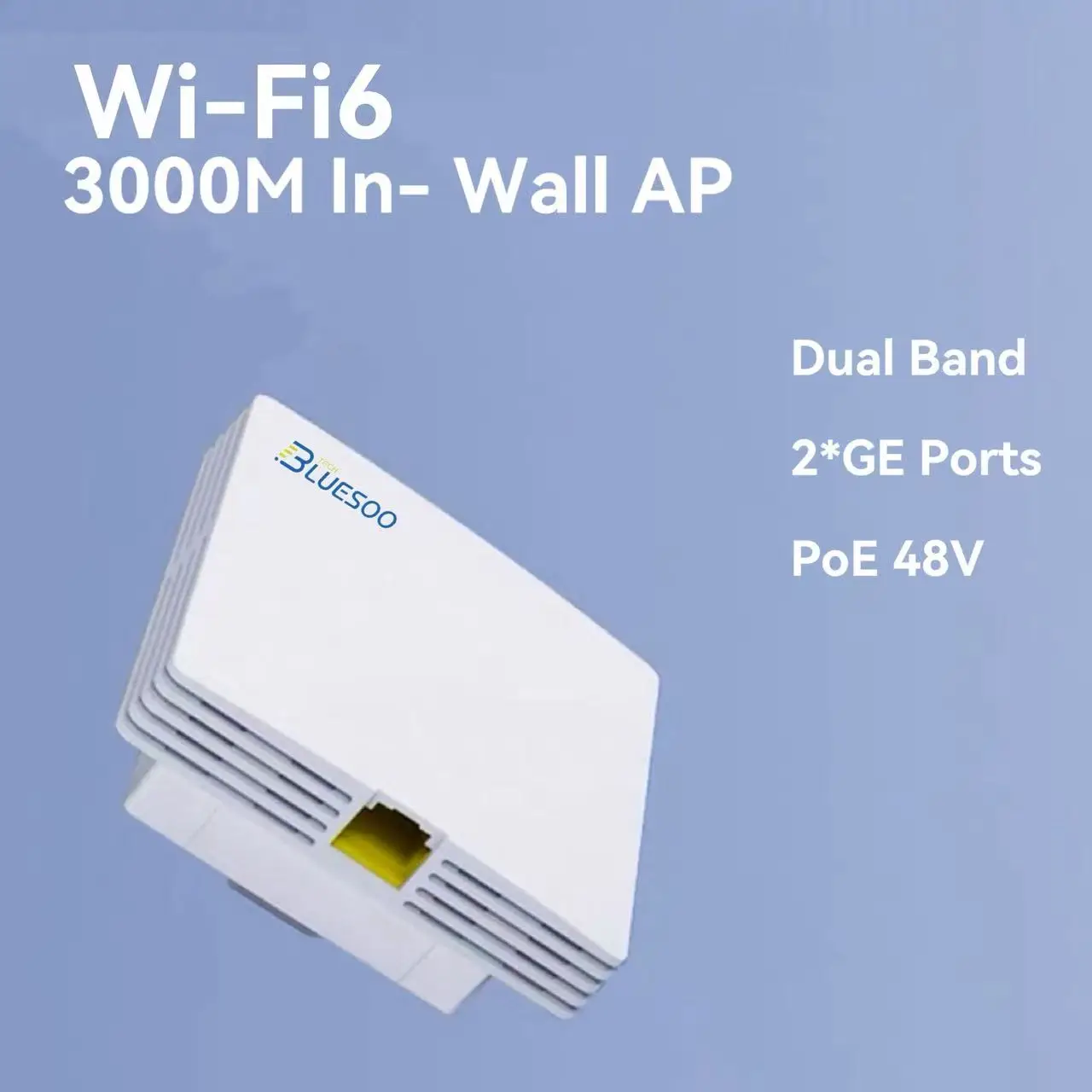 AX3000 Wireless Gigabit Access Point Wall WiFi 6 3000M PoE Powered Seamless Roaming Wireless Dual-Band Router and AP Mode