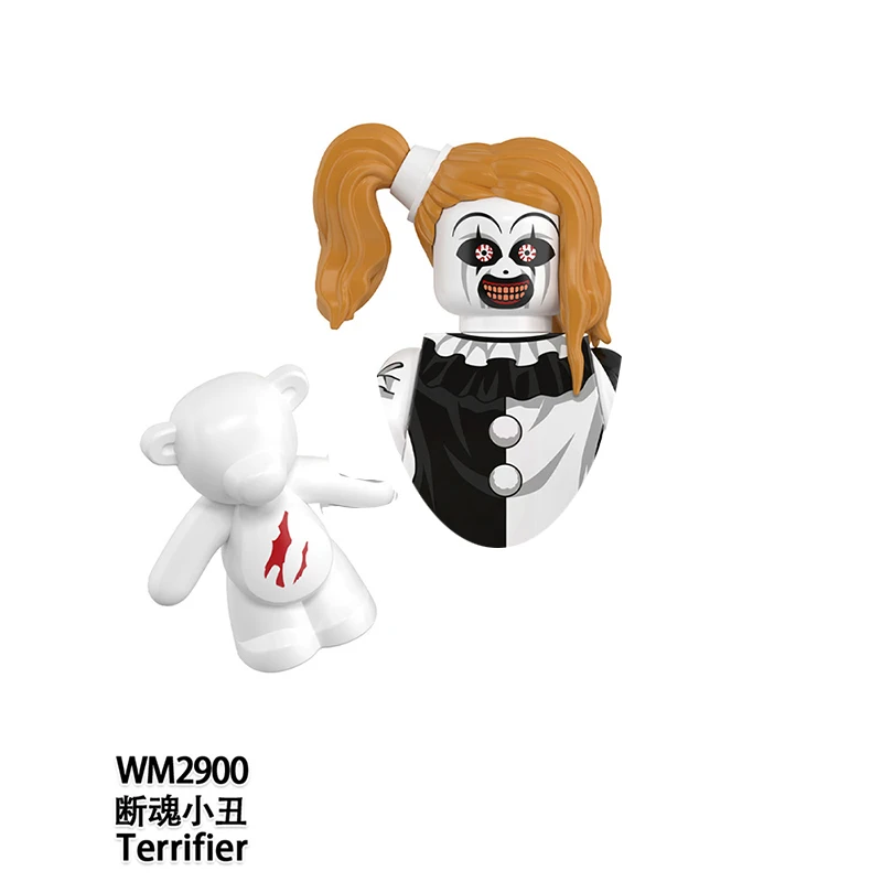 Halloween Neue Bausteine Terrifier Death Megan Minifiguren Spielzeugsteine Geschenke für Kinder und Erwachsene