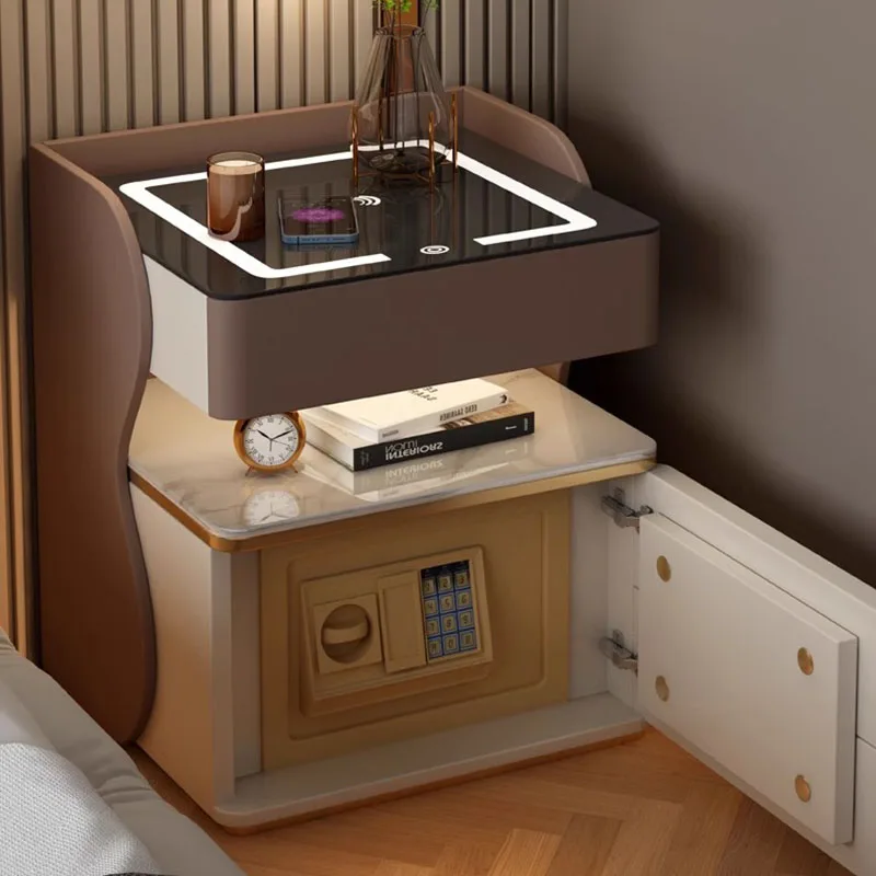 

Bedside Nightstand Coffee Bedroom Nordic Luxury Side Table Modern Living Room Drawers Table De Chevet Intelligente Furniture