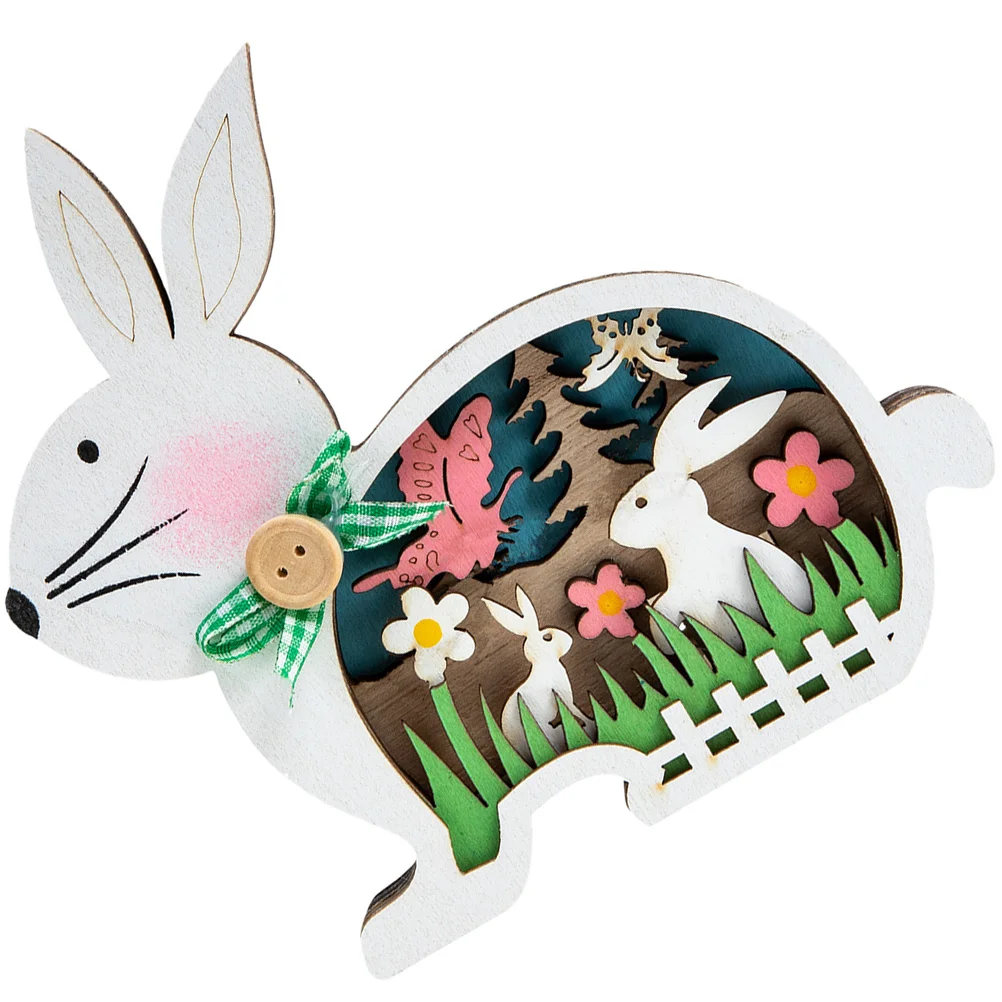 

Wooden Easter Bunny Blank Ornament Rabbit Decoration Perfect for Indoor Desktop Decor Easter Party Table Centerpieces