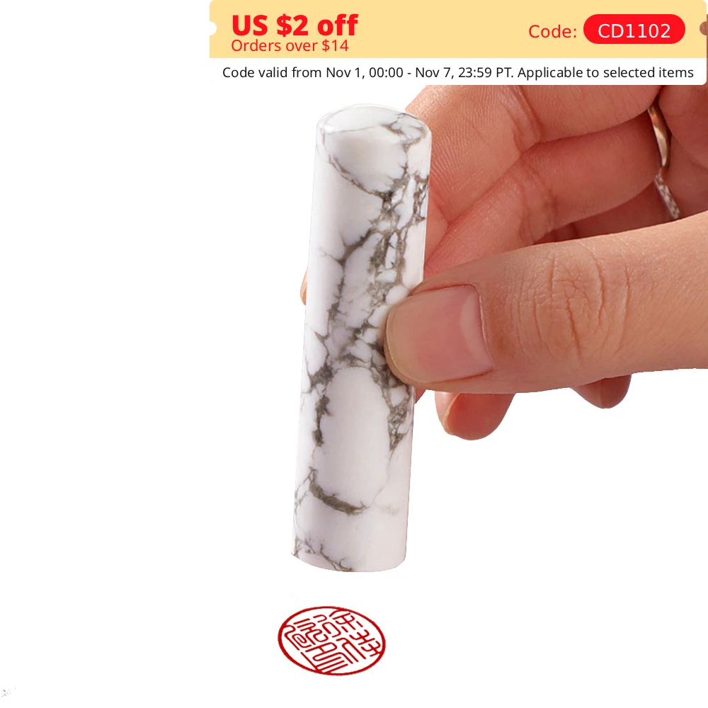 

Hanko Stamp Round Stone Seal Stamp White Name Stamps for Calligraphy Painting Custom Stamp Birthday Gifts